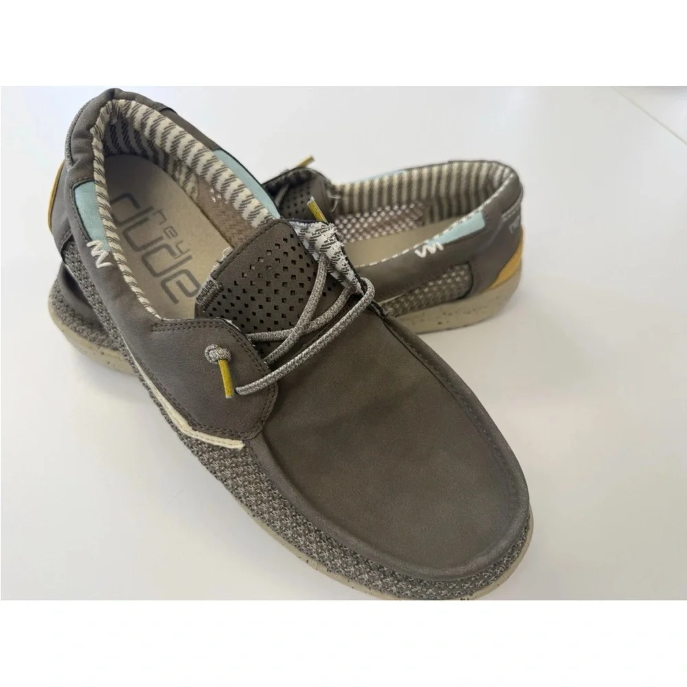 HEYDUDE Welsh Grip casual boat shoes Men’s Size 12